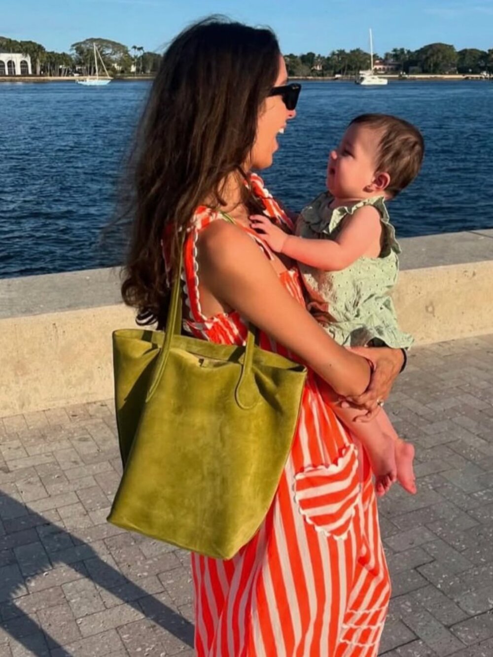 Immy Dress Neon Orange Stripe